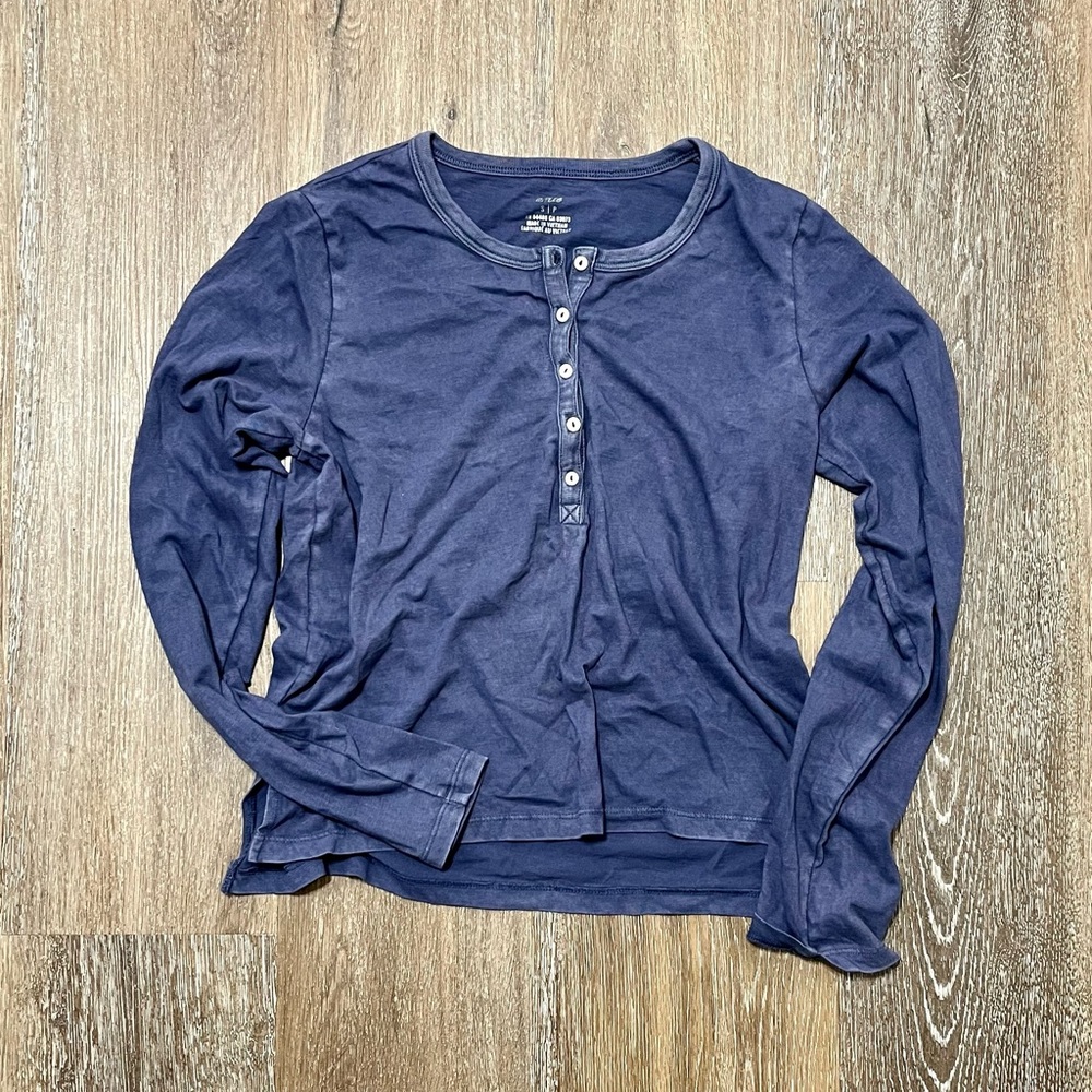 Blue Aerie Long Sleeve Henley